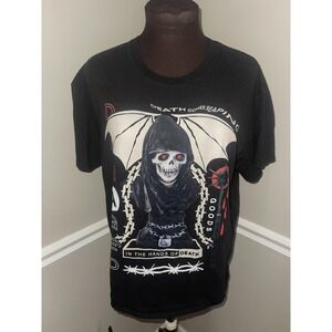 Teen Hearts "In the Hands of Death" Reaper Graphic T-Shirt  Black Mens L Gothic